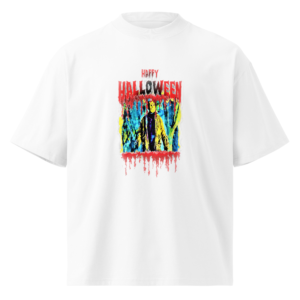 Unisex organic oversized high neck t-shirt